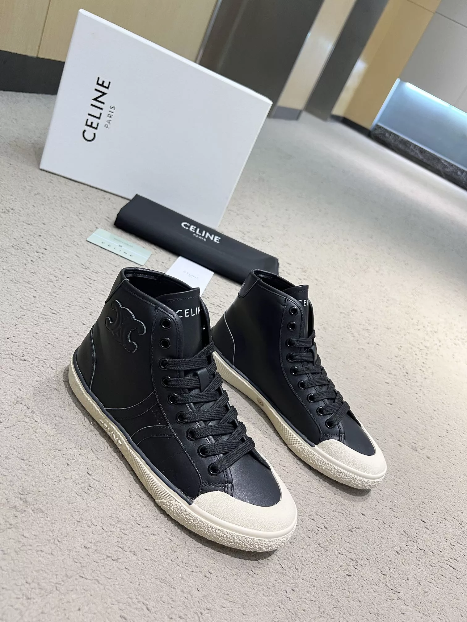 Celine High Top Shoes For Men Versatile 9828