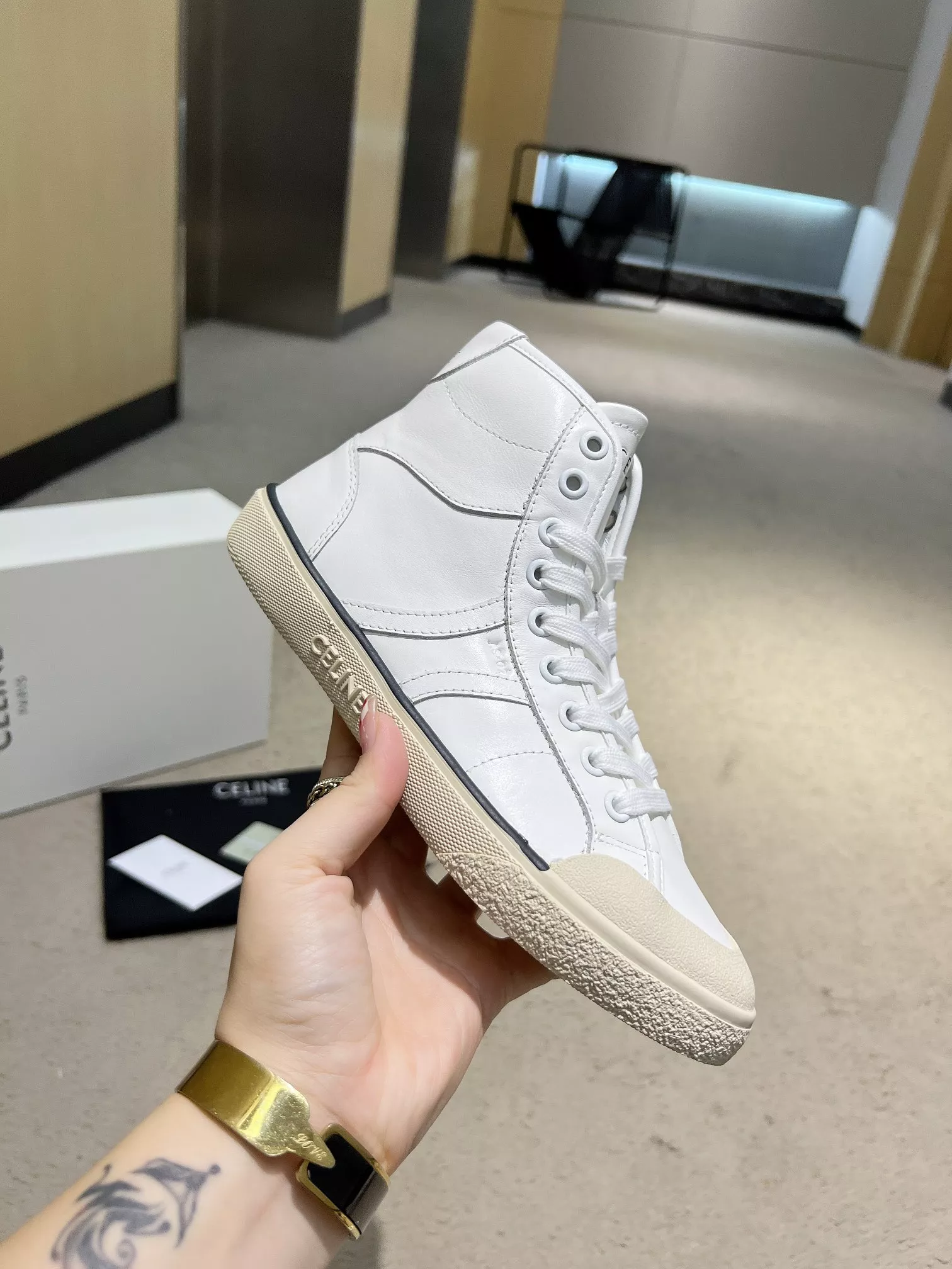 Celine High Top Shoes For Women Durable 2178