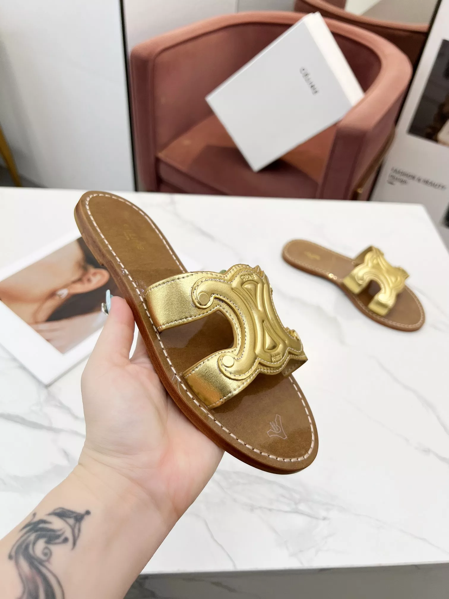 Celine Slippers For Women Breathable 4504