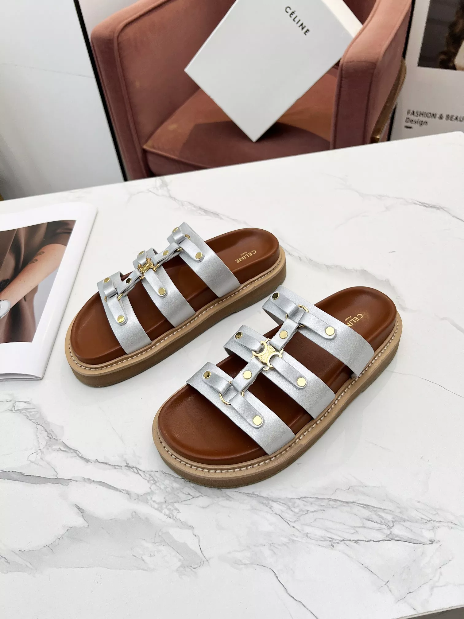 Celine Slippers For Women Cozy 9926