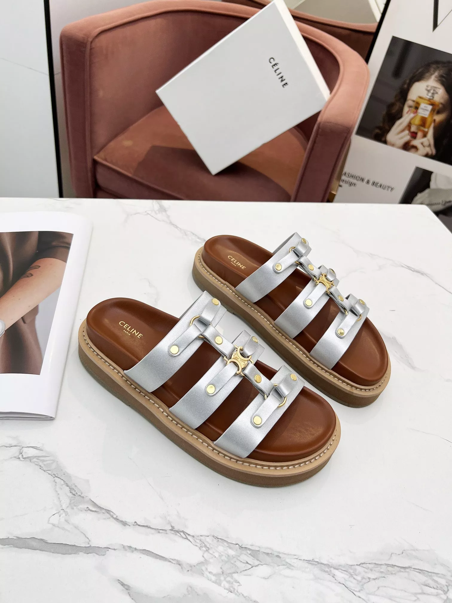 Celine Slippers For Women Cozy 9926