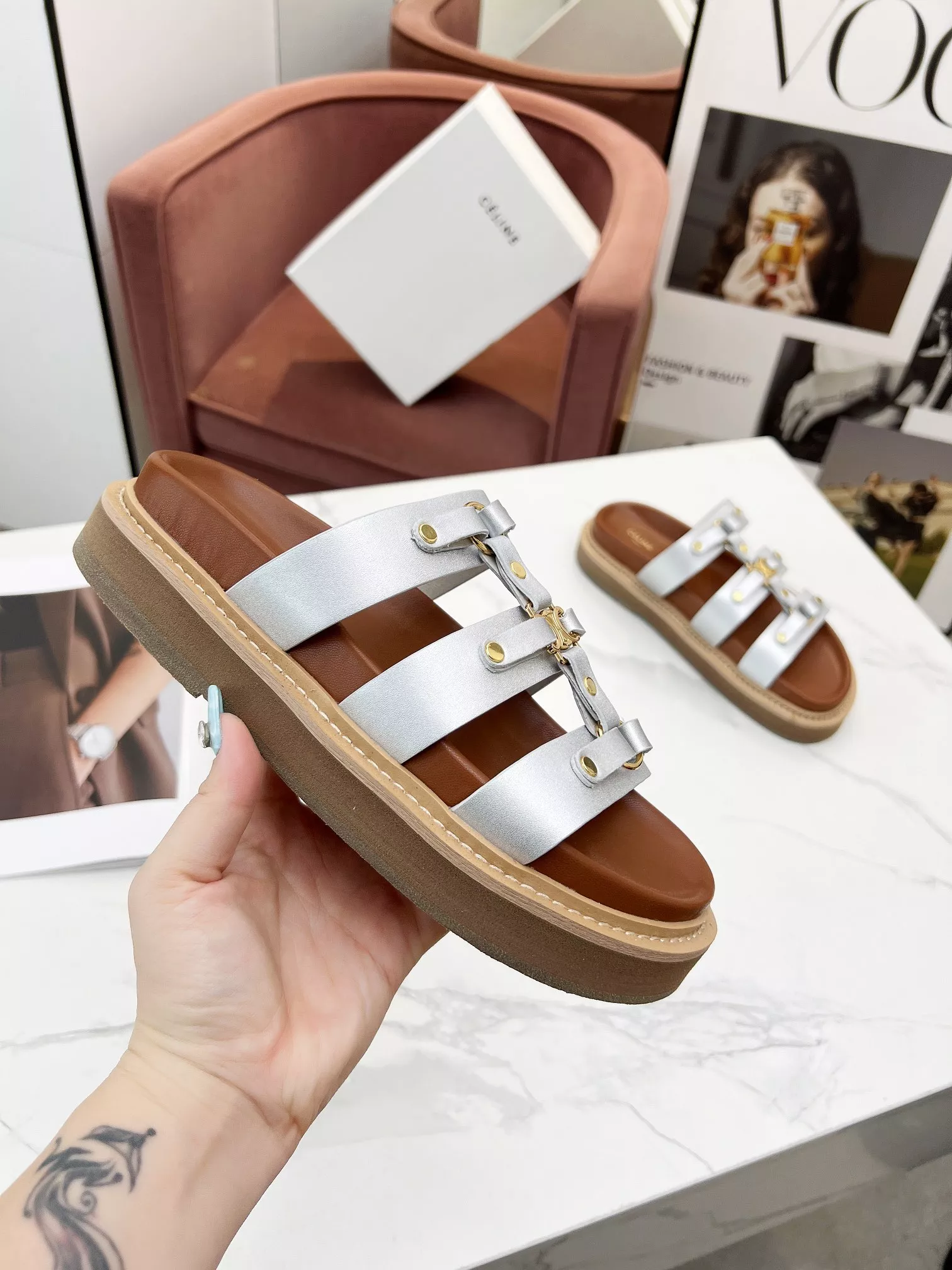 Celine Slippers For Women Cozy 9926