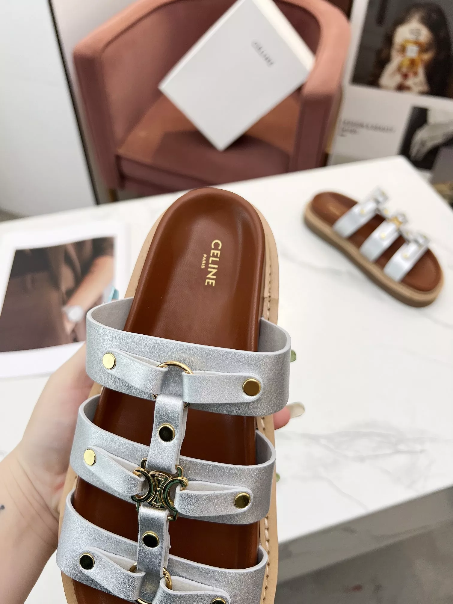 Celine Slippers For Women Cozy 9926