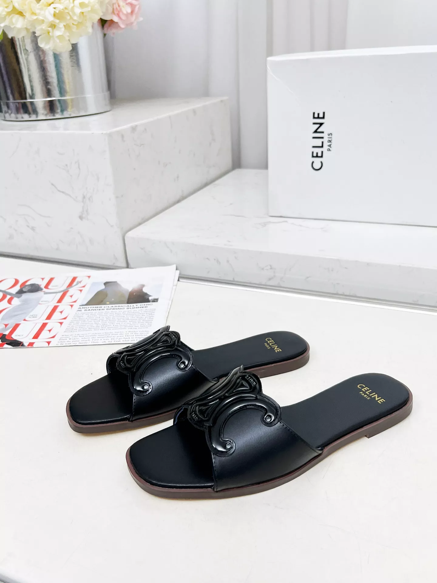 Celine Slippers For Women Durable 4230