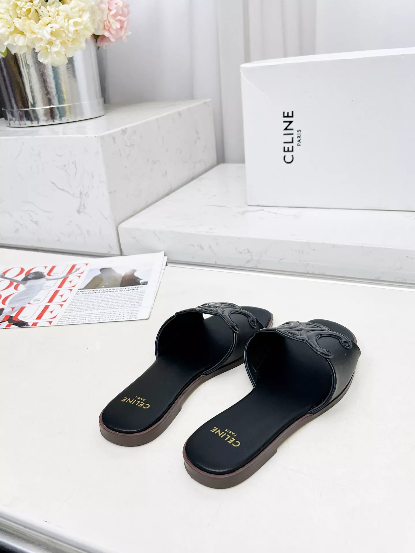 Celine Slippers For Women Durable 4230