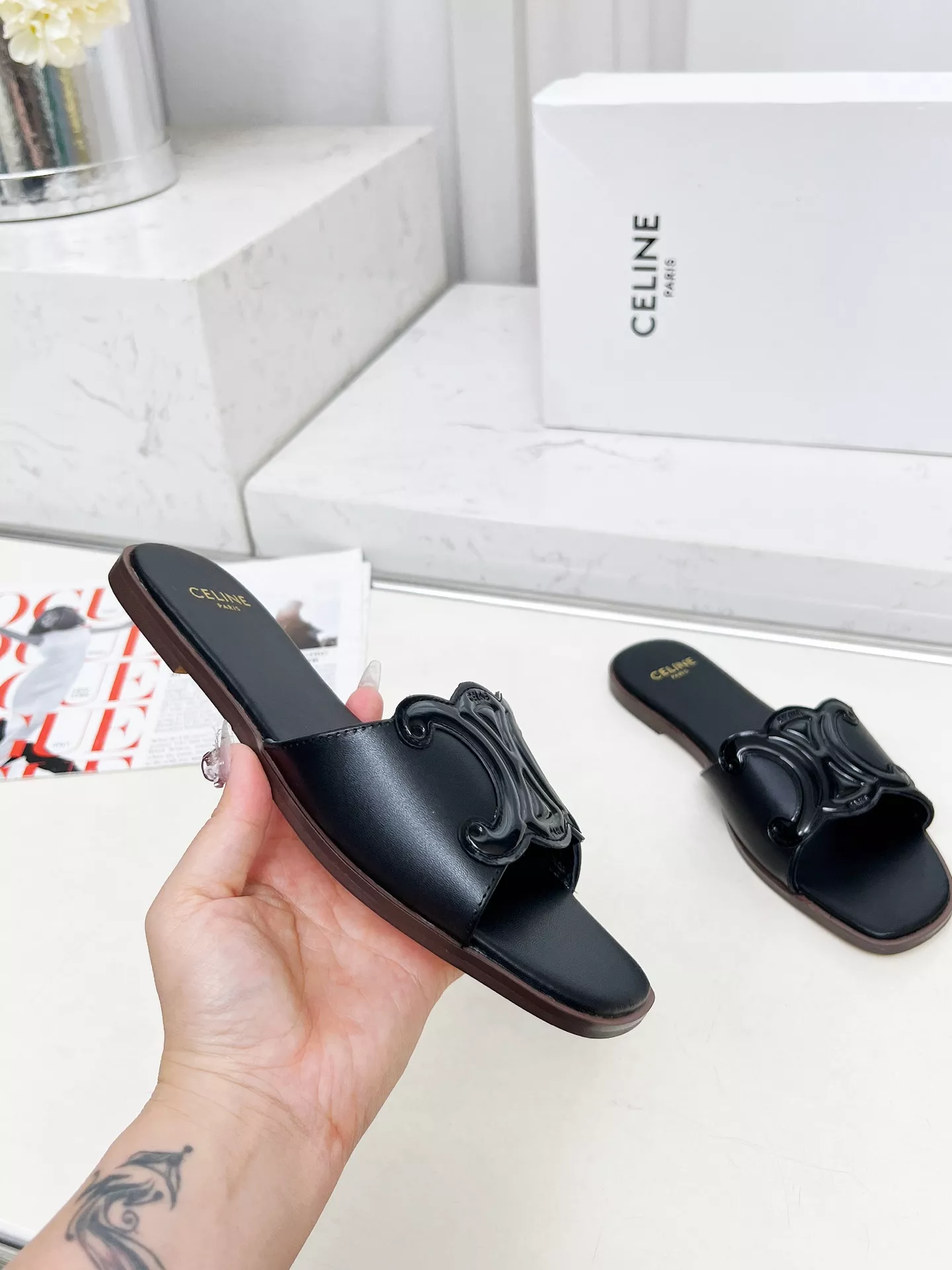 Celine Slippers For Women Durable 4230