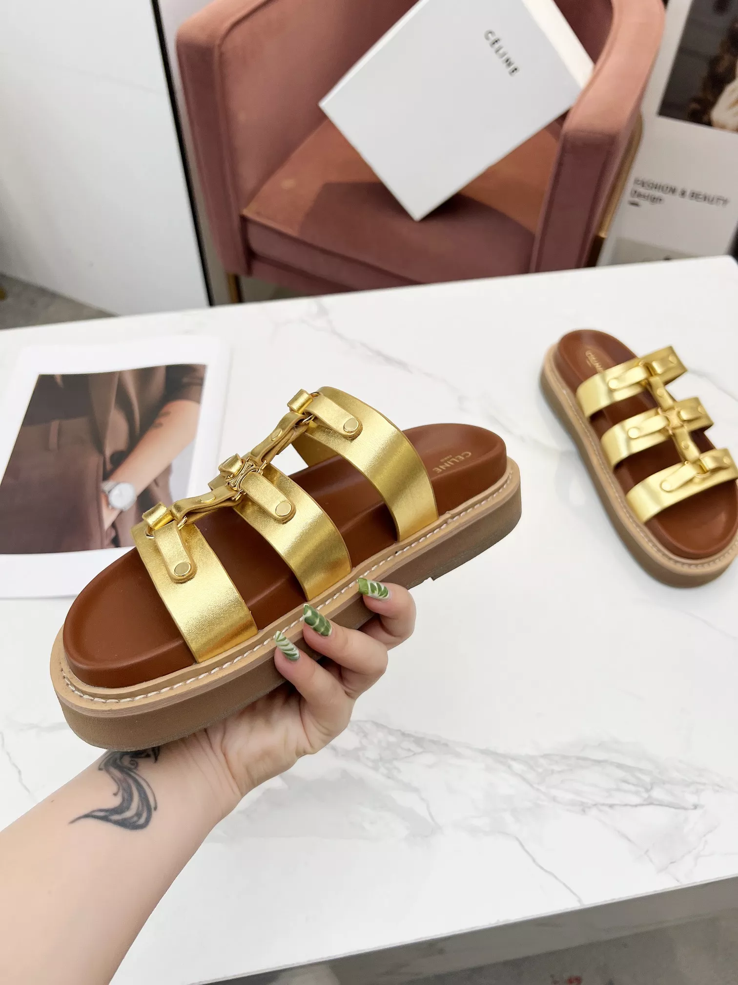Celine Slippers For Women Timeless 5513