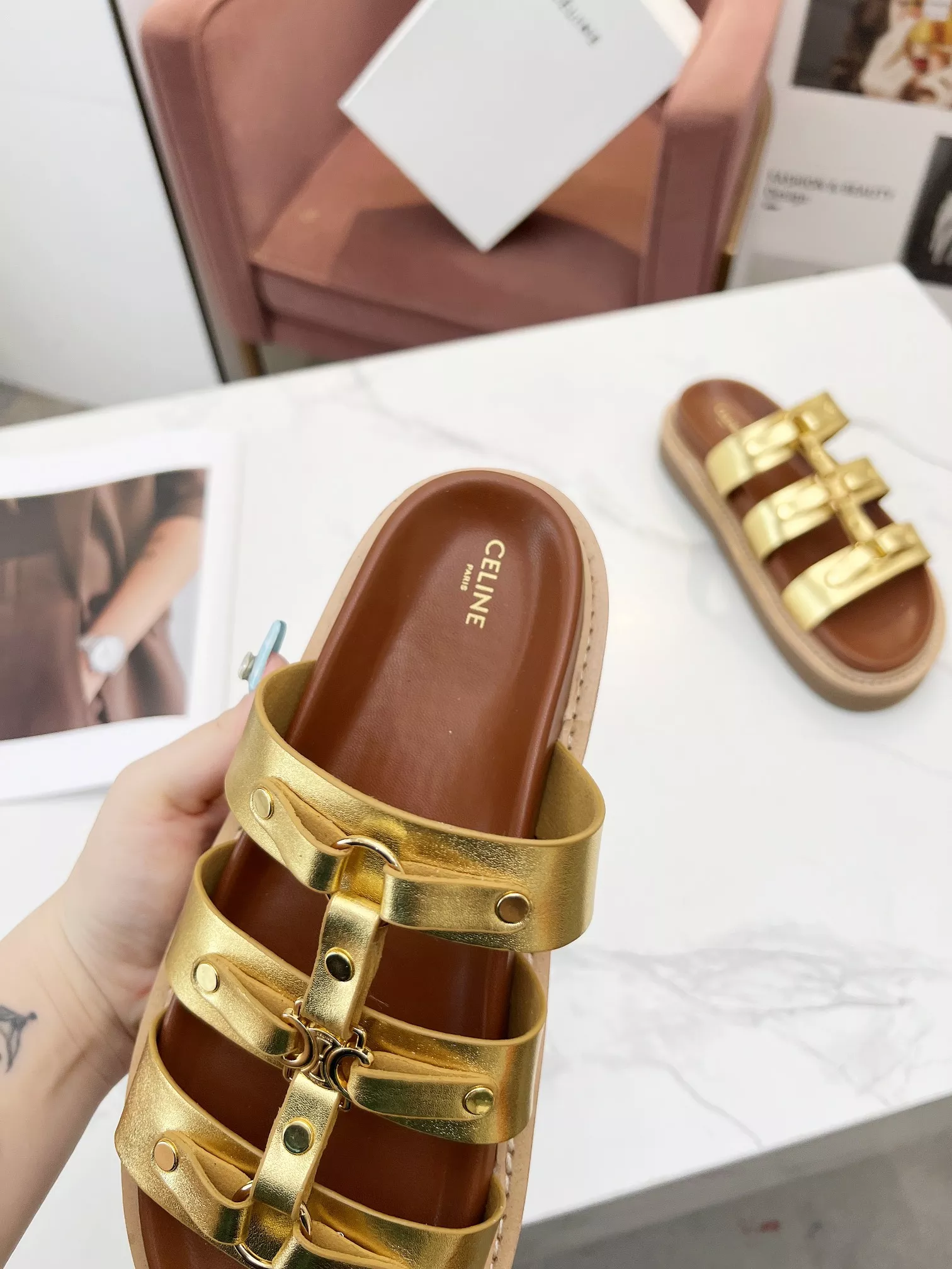 Celine Slippers For Women Timeless 5513