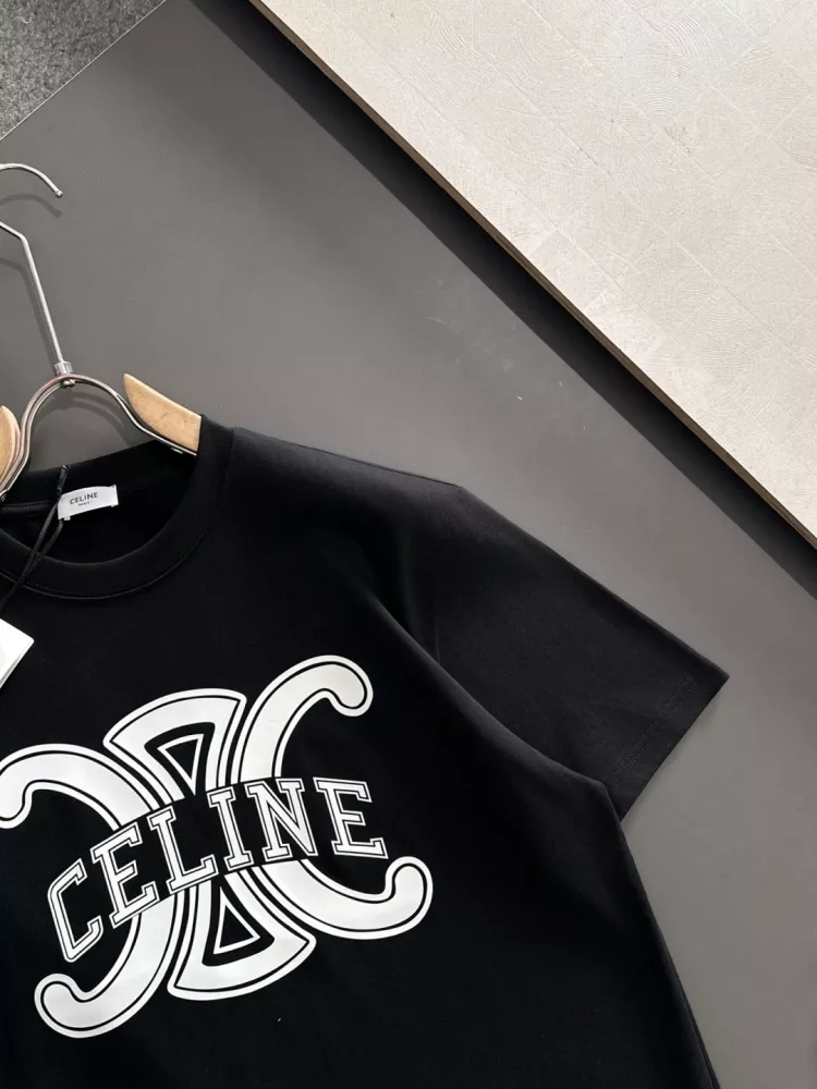 Celine T-Shirts Short Sleeved For Unisex Compact 247