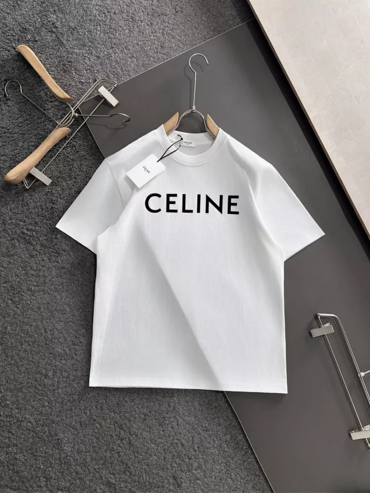 Celine T-Shirts Short Sleeved For Unisex Minimalist 7382