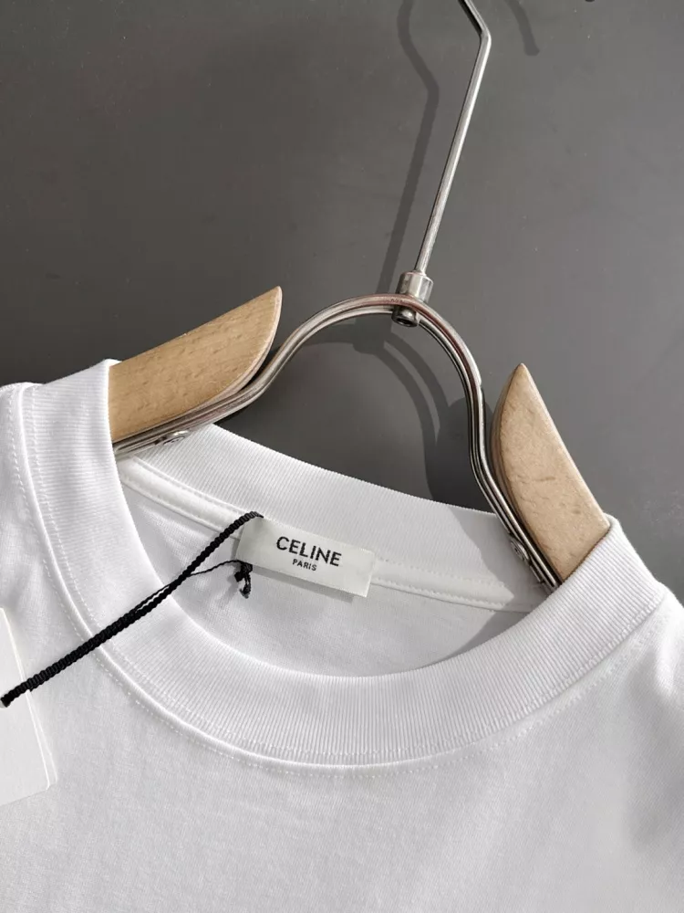 Celine T-Shirts Short Sleeved For Unisex Minimalist 7382