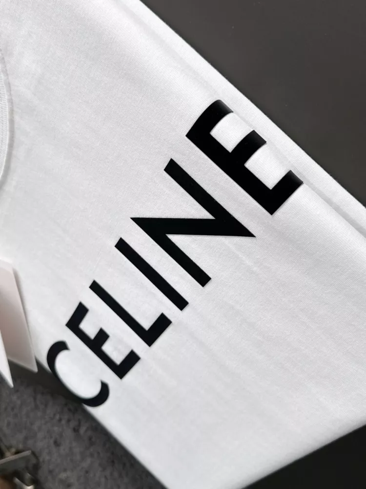 Celine T-Shirts Short Sleeved For Unisex Minimalist 7382