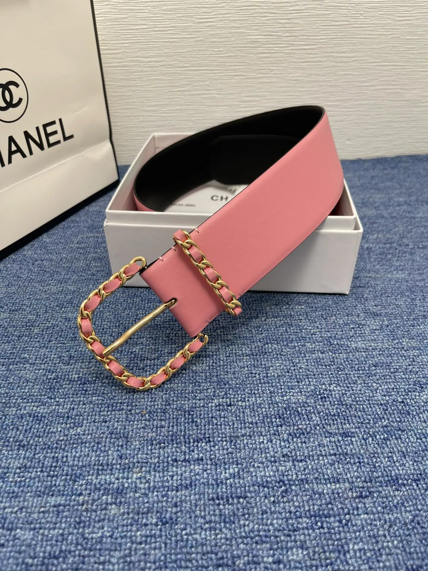 Chanel AAA Quality Belts In 5.0cm For Women Bright 8084