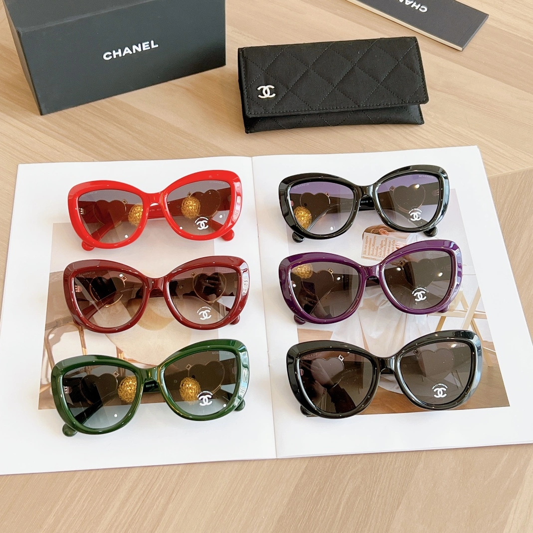 Chanel AAA Quality Sunglasses Popular 9618