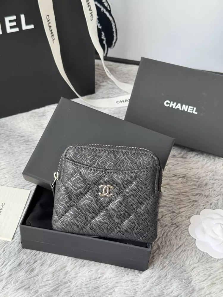 Chanel AAA Quality Wallets In Silver For Women Sophisticated 8619