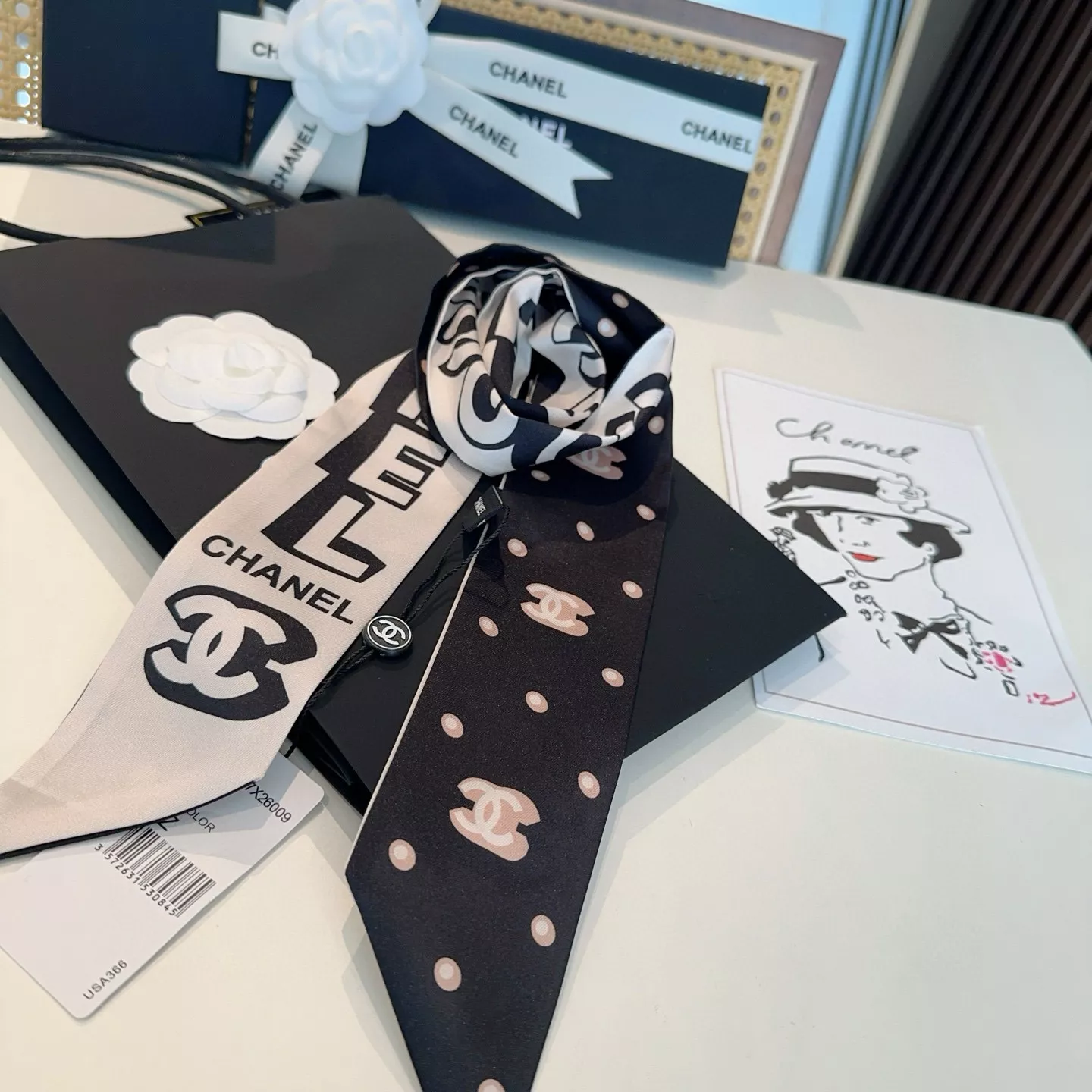 Chanel Silk Scarf AllSeason 9871