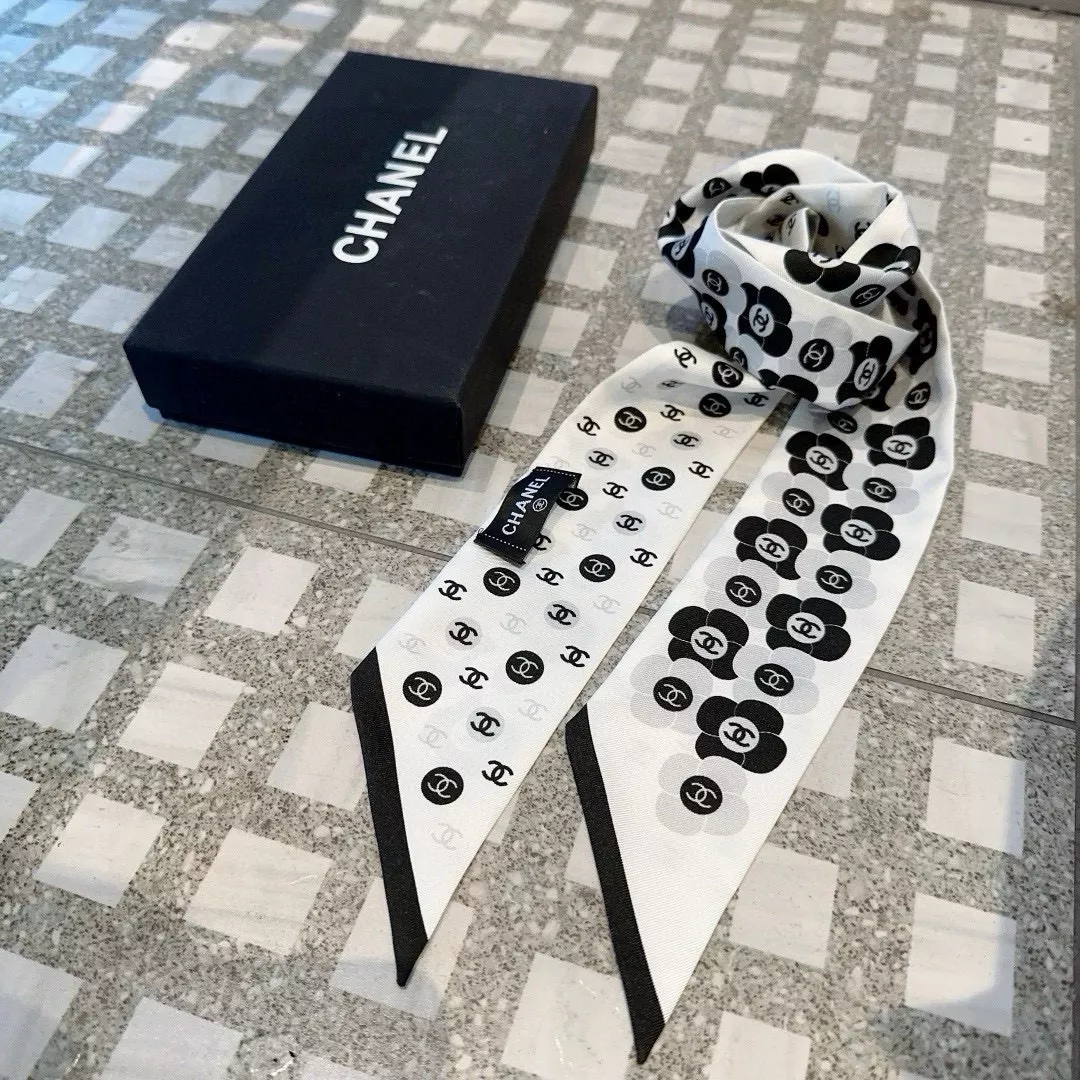 Chanel Silk Scarf Breathable 7459