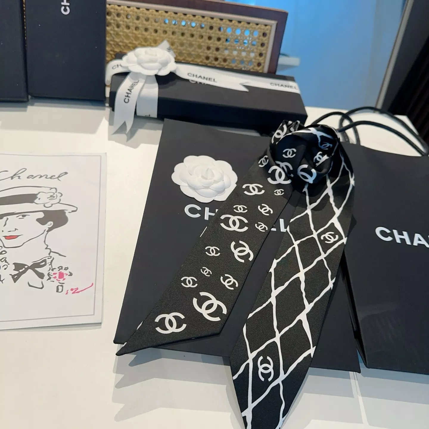 Chanel Silk Scarf Classic 8117