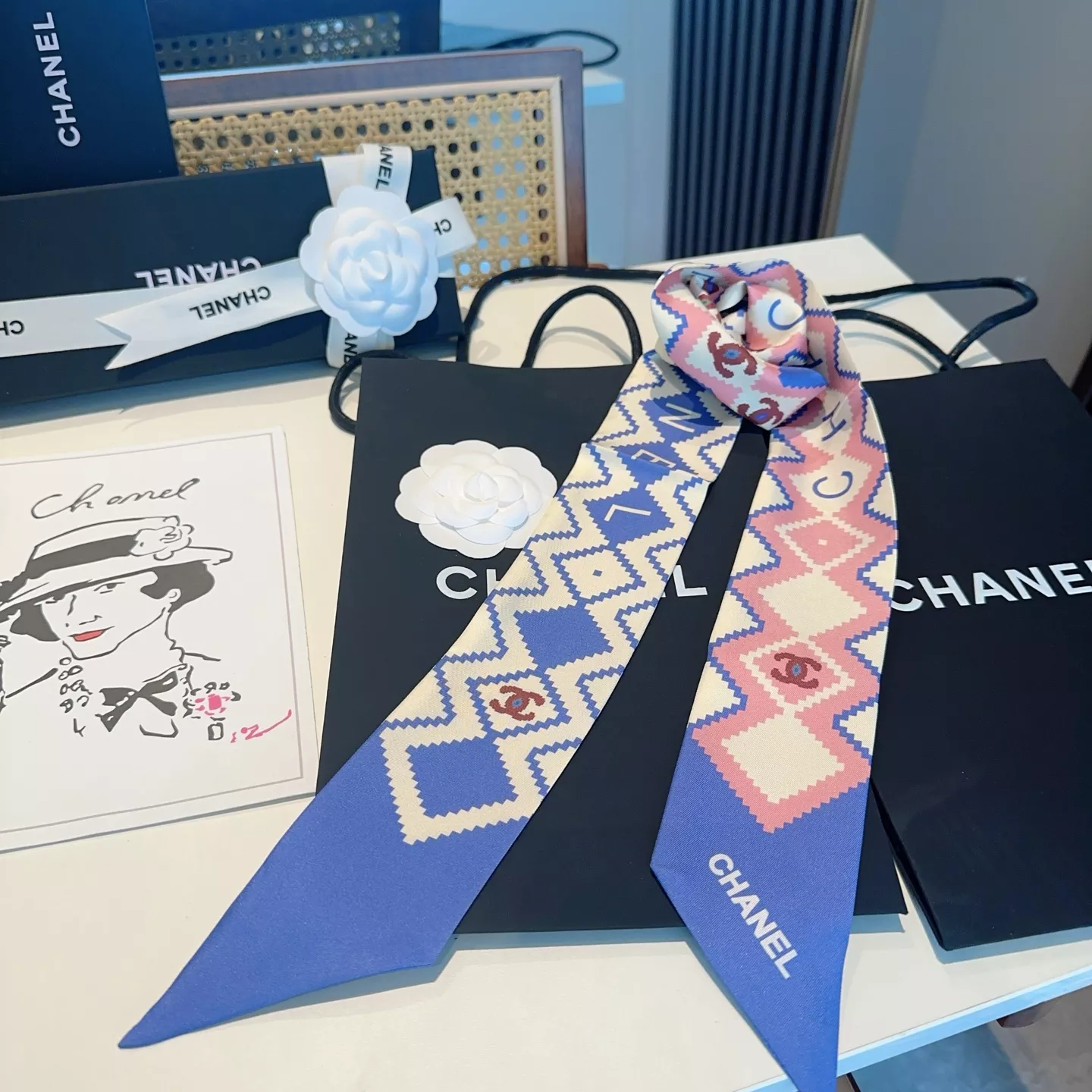 Chanel Silk Scarf HighQuality 8723