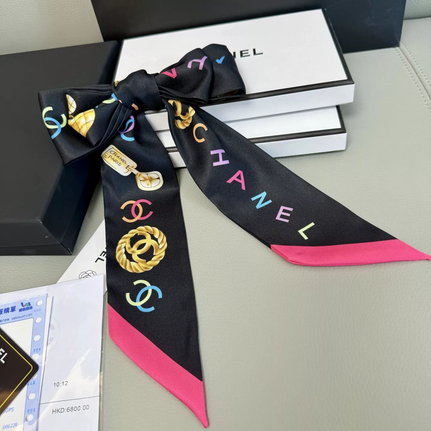 Chanel Silk Scarf Lightweight 2536