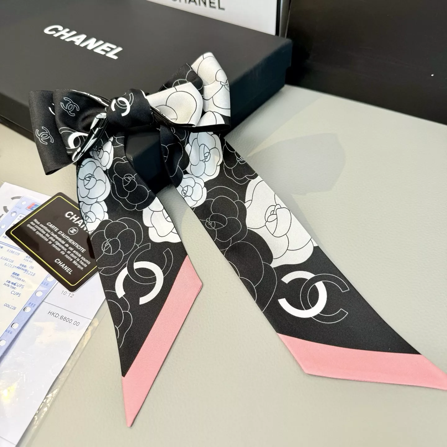 Chanel Silk Scarf Minimalist 6066
