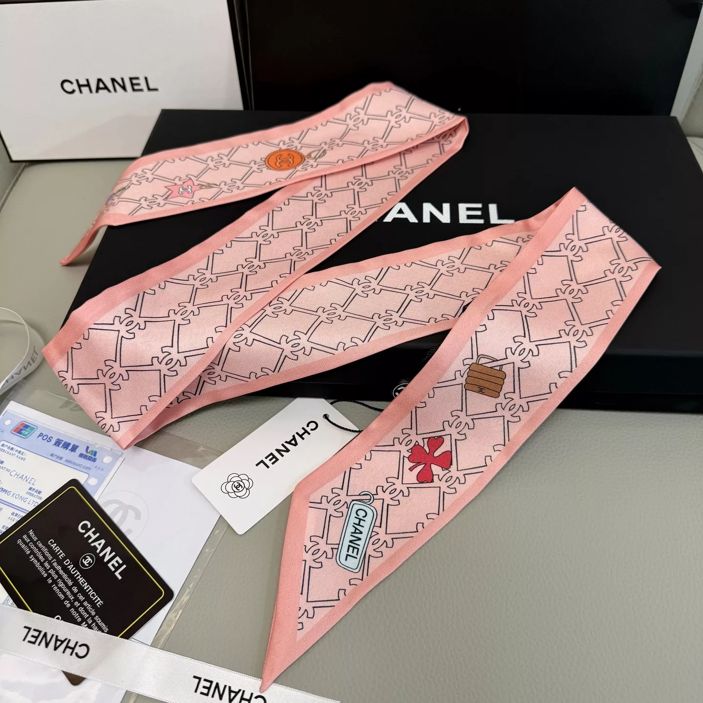 Chanel Silk Scarf Minimalist 6800