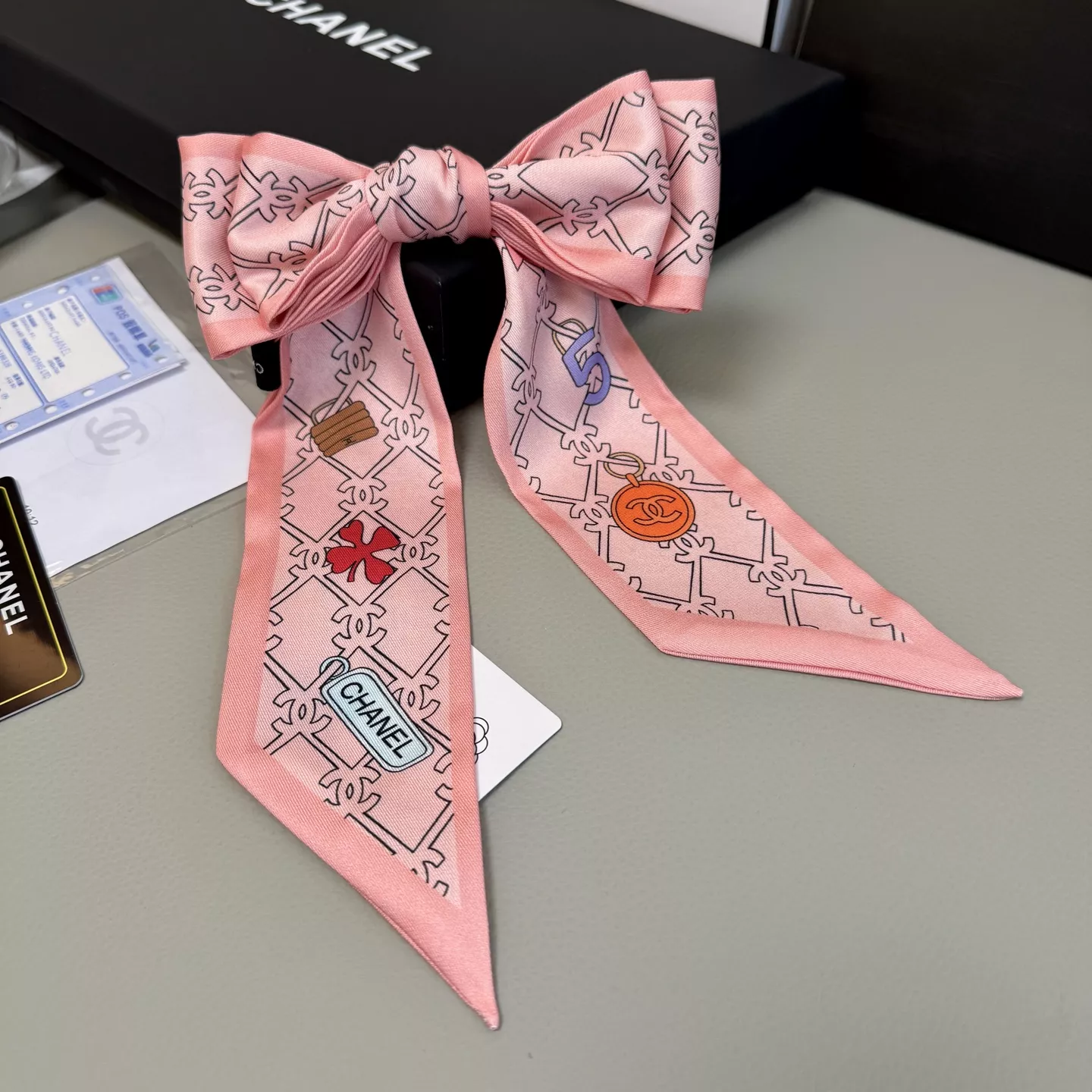 Chanel Silk Scarf Minimalist 6800