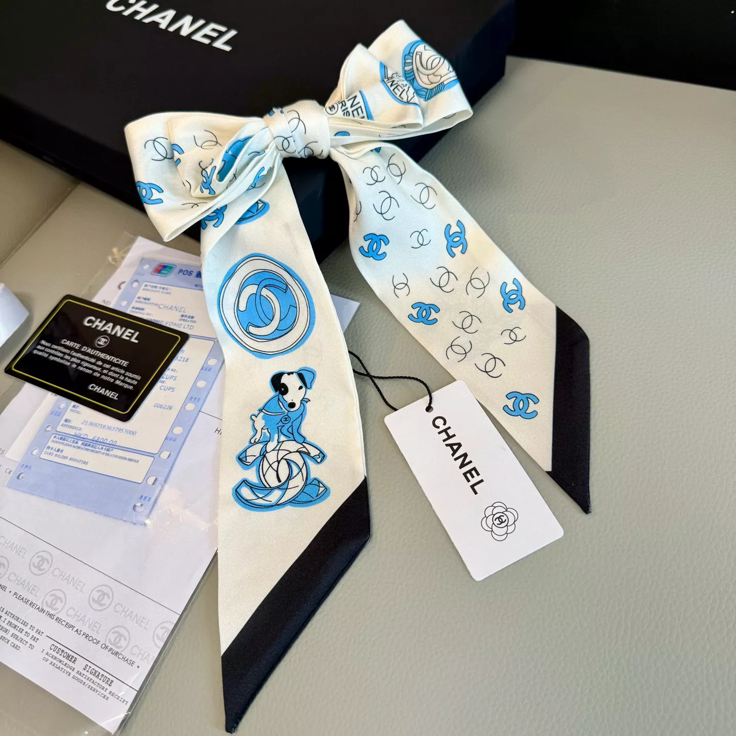 Chanel Silk Scarf Minimalist 8594
