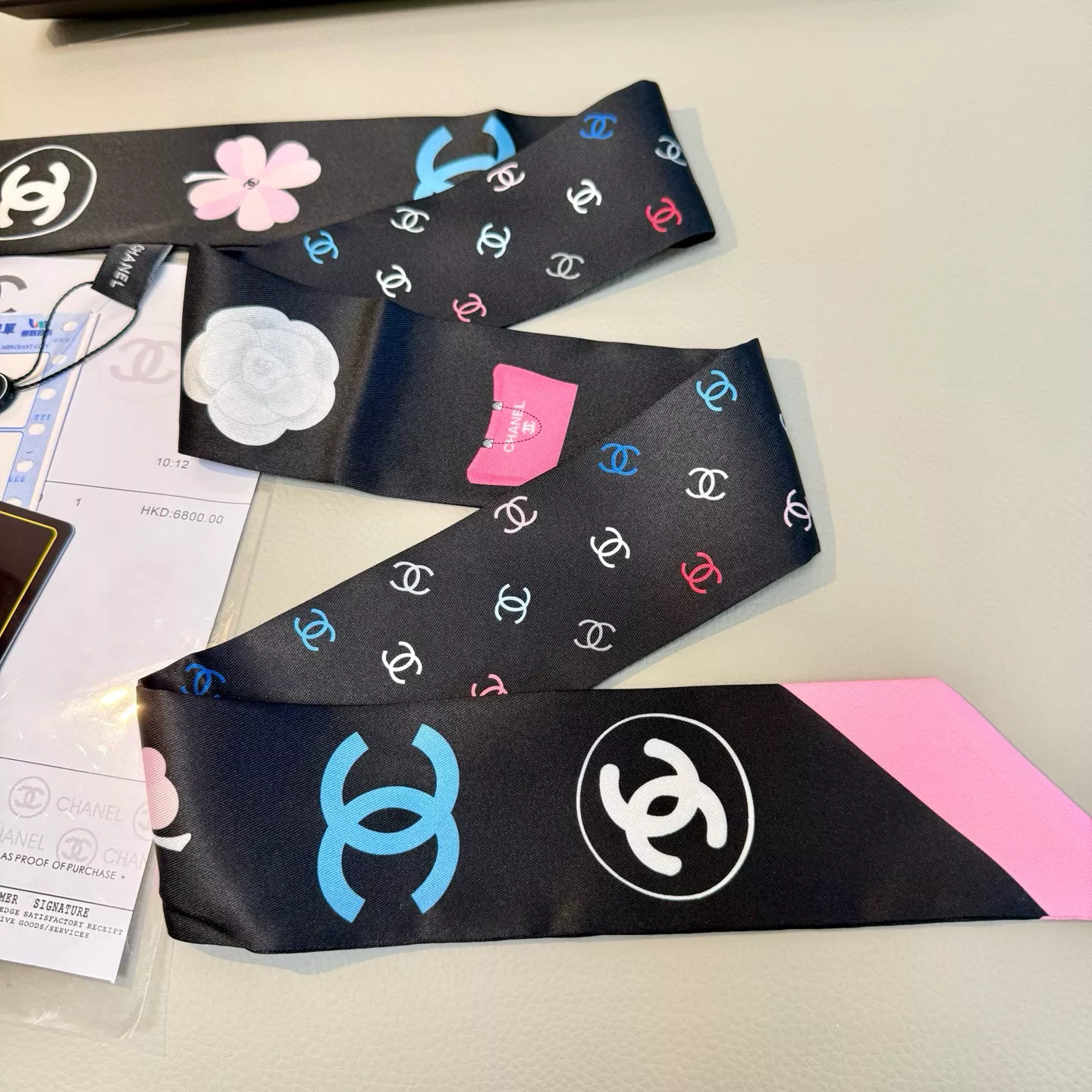Chanel Silk Scarf Modern 831