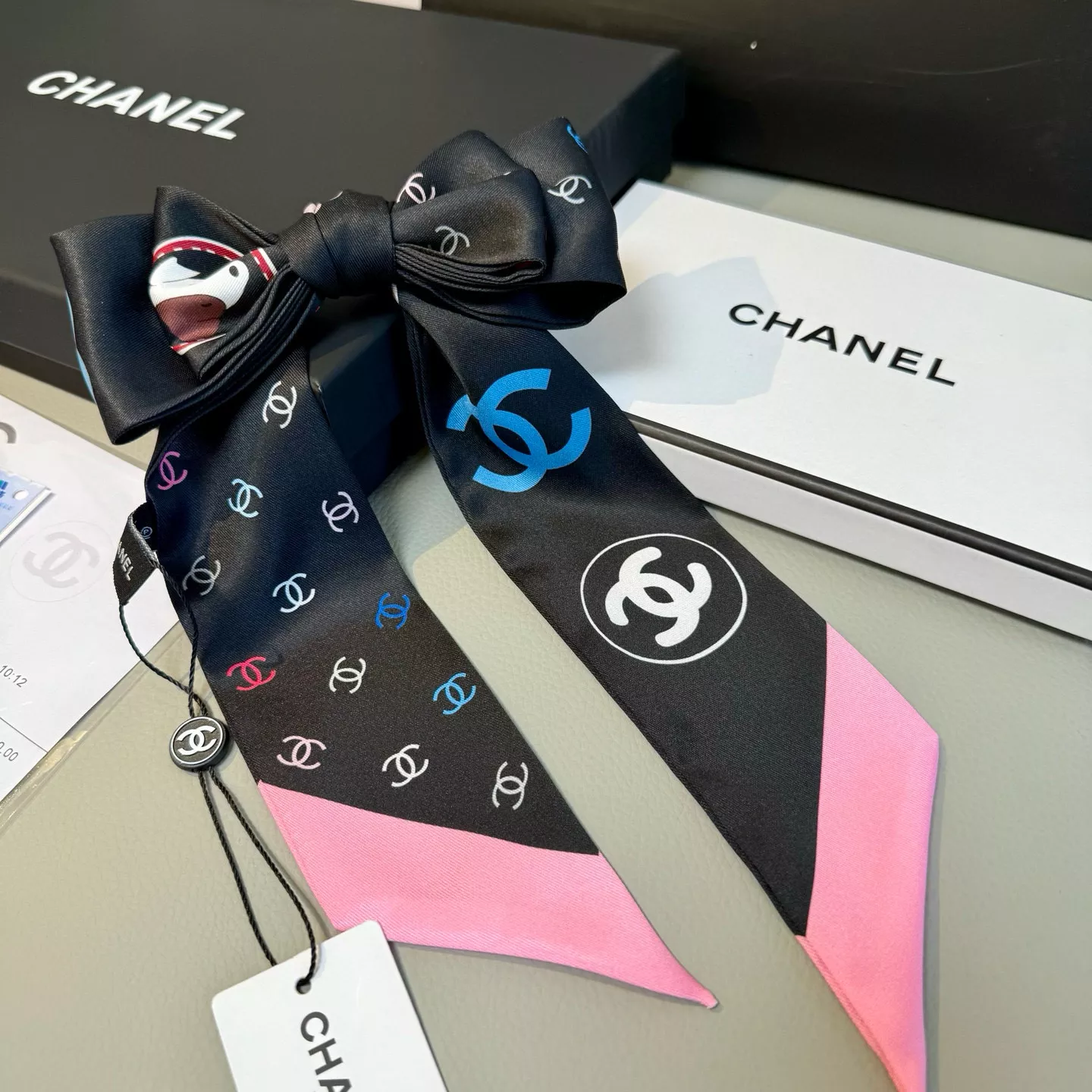 Chanel Silk Scarf Modern 831