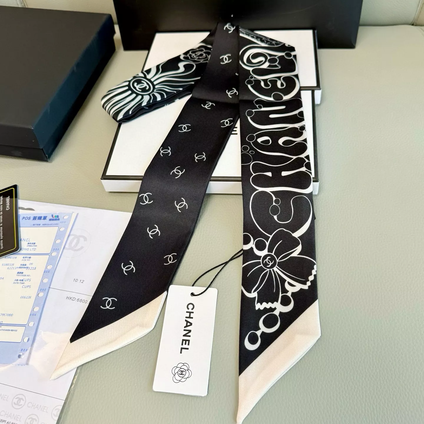 Chanel Silk Scarf Trendy 9549