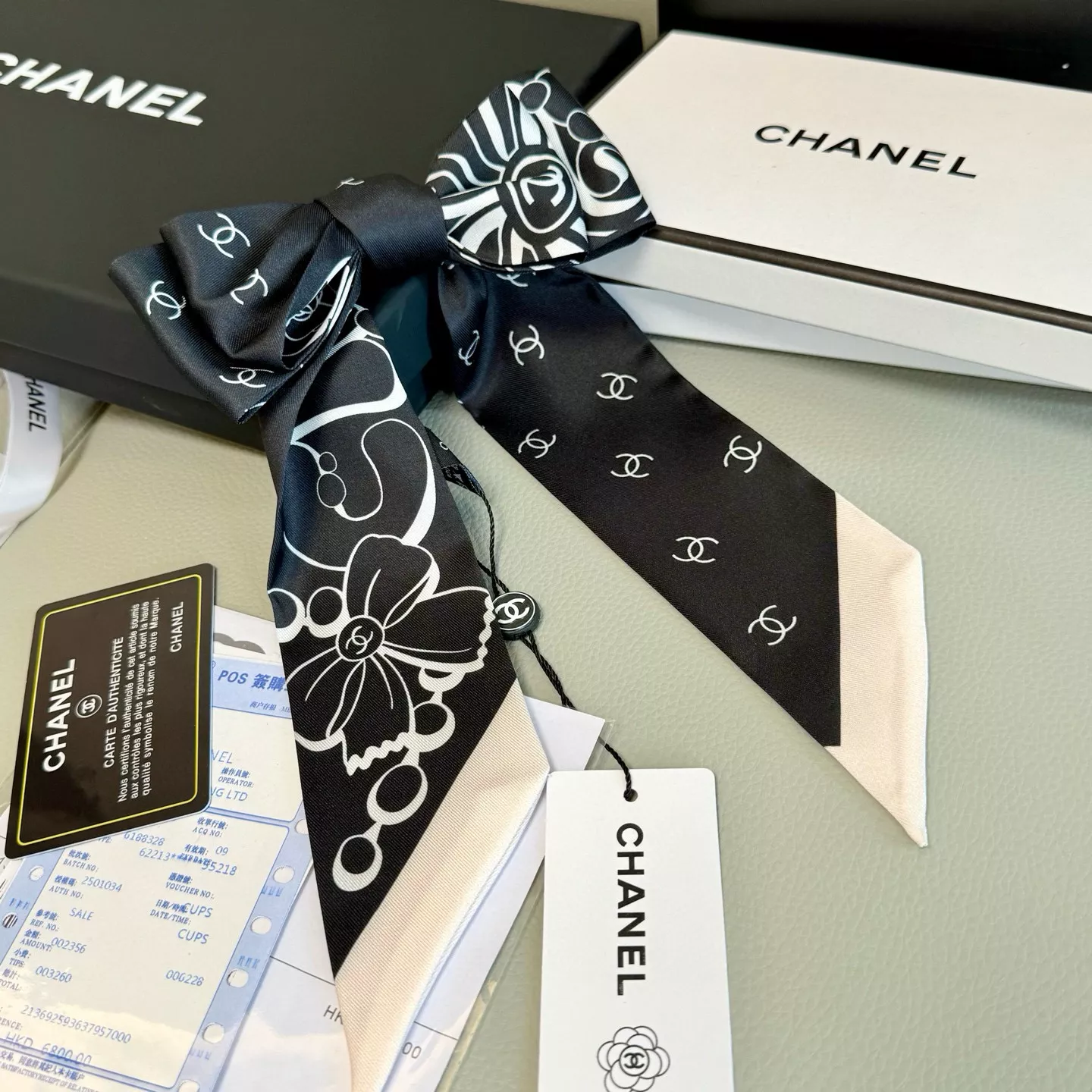Chanel Silk Scarf Trendy 9549