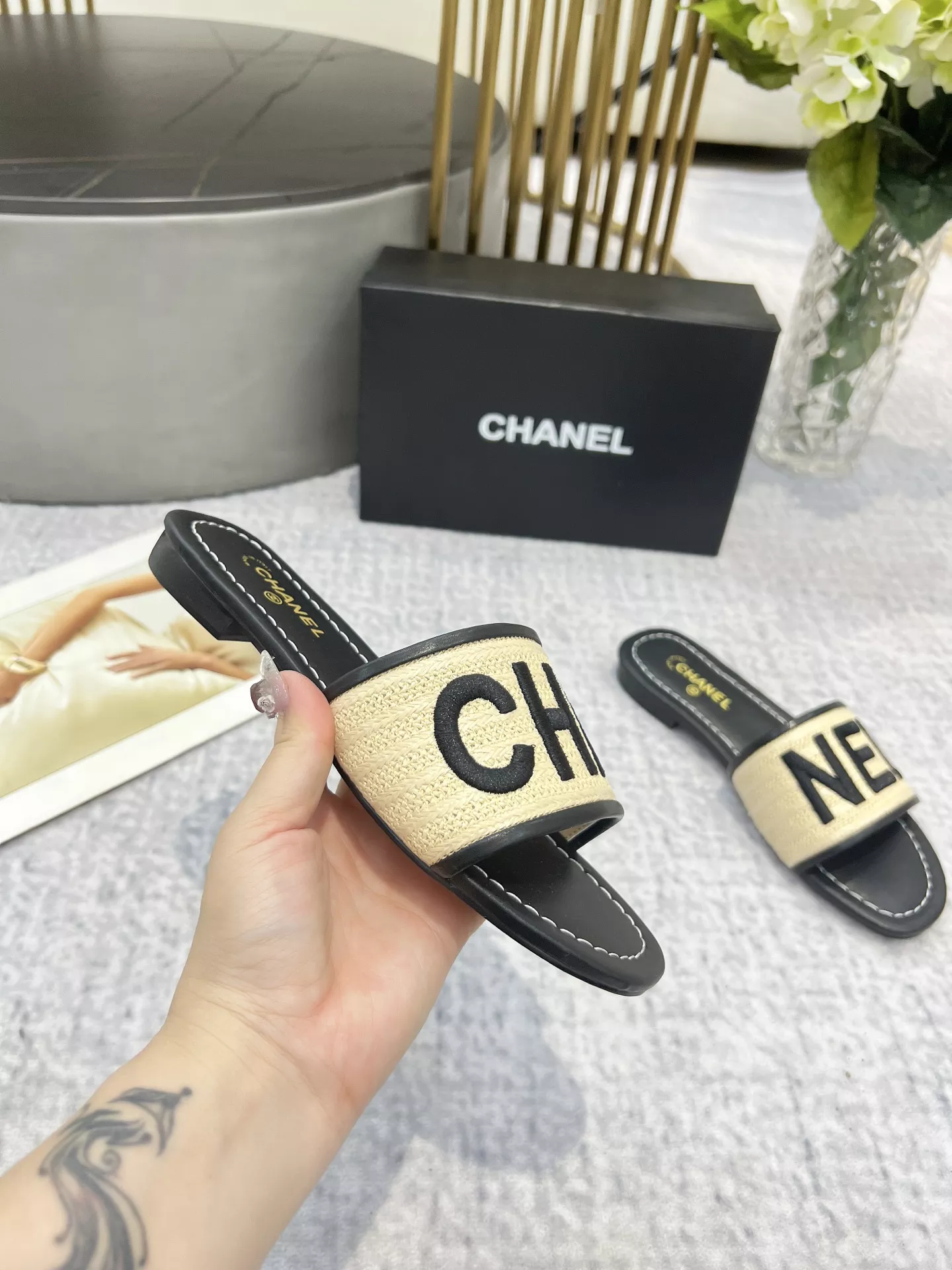 Chanel Slippers For Women Elegant 6001
