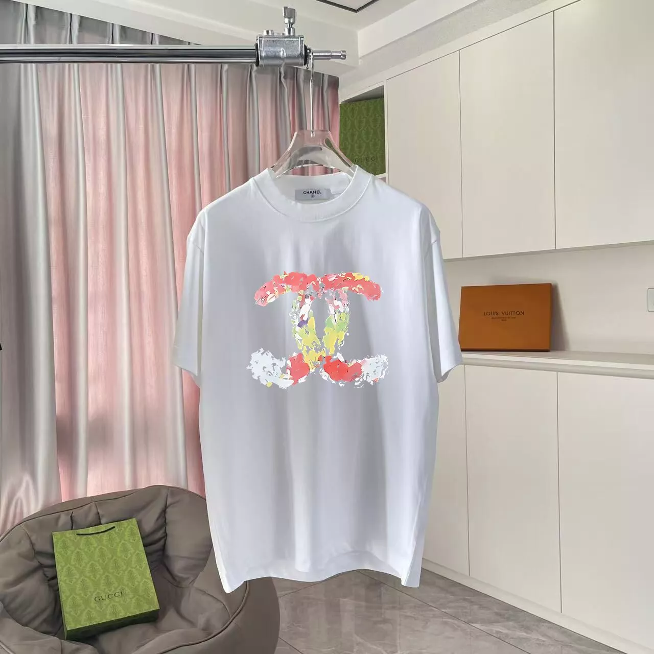 Chanel T-Shirts Short Sleeved For Unisex Bold 6714