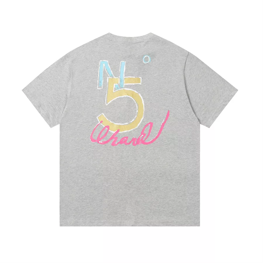Chanel T-Shirts Short Sleeved For Unisex Unique 7049