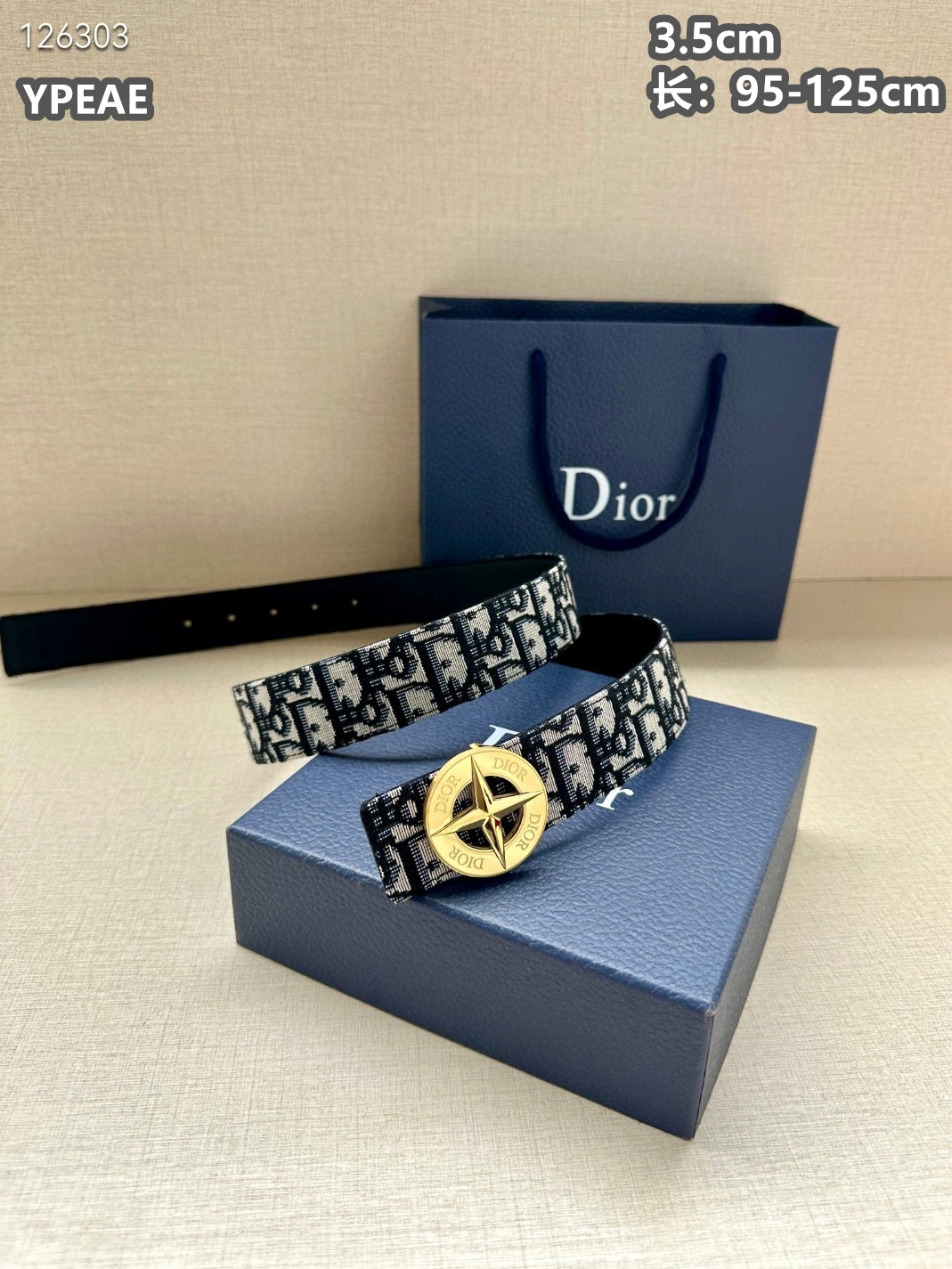 Christian Dior AAA Quality Belts For Men EasyMatch 9355