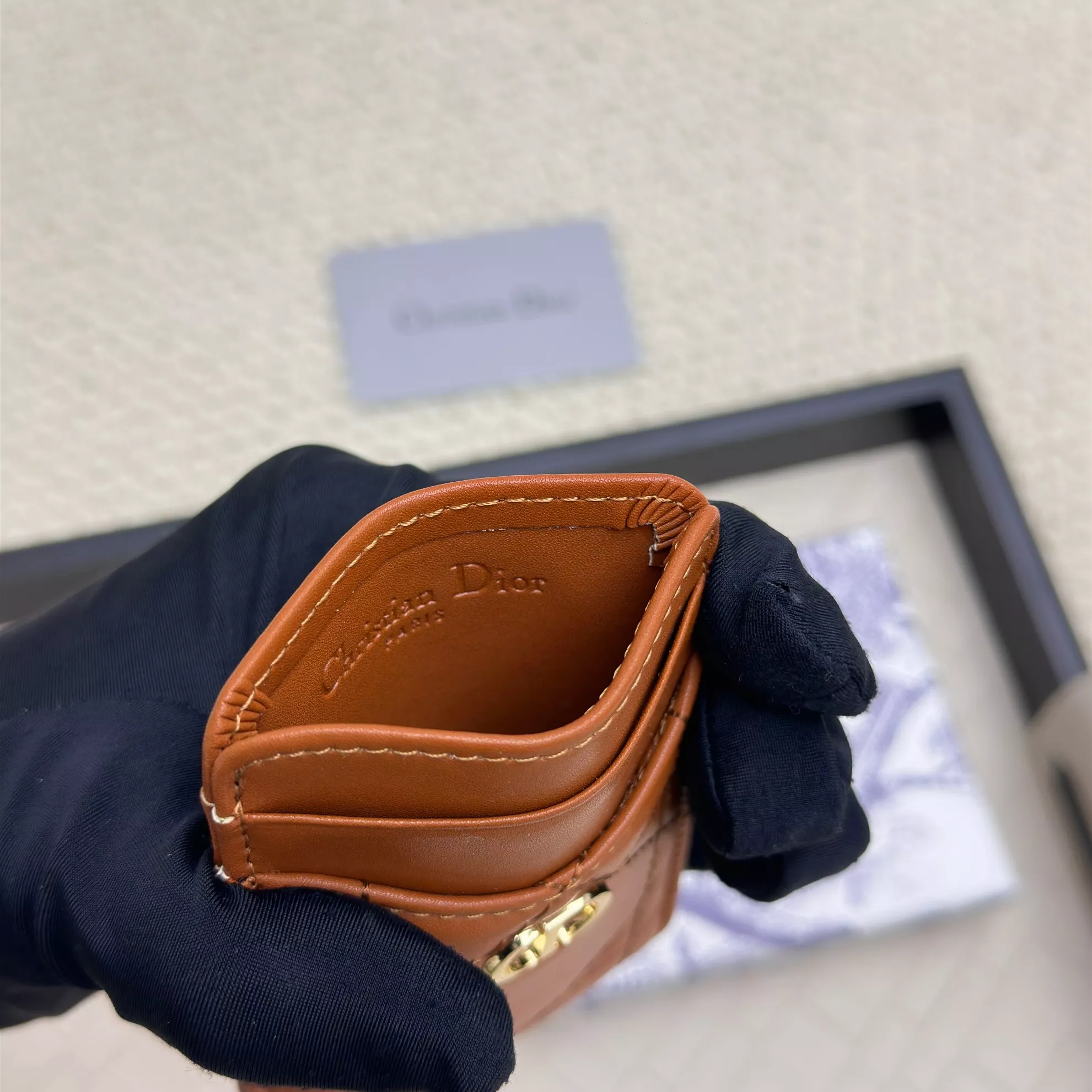 Christian Dior Card Case Timeless 8826