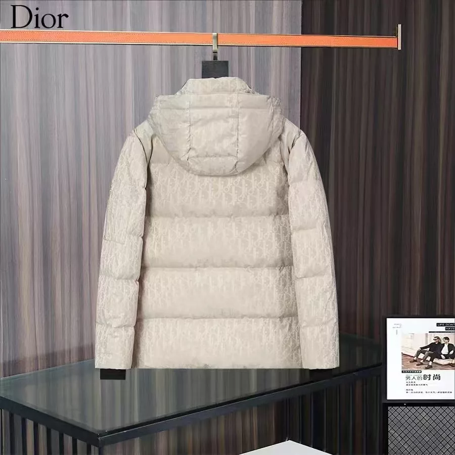 Christian Dior Down Feather Coat Long Sleeved For Men Minimalist 8406