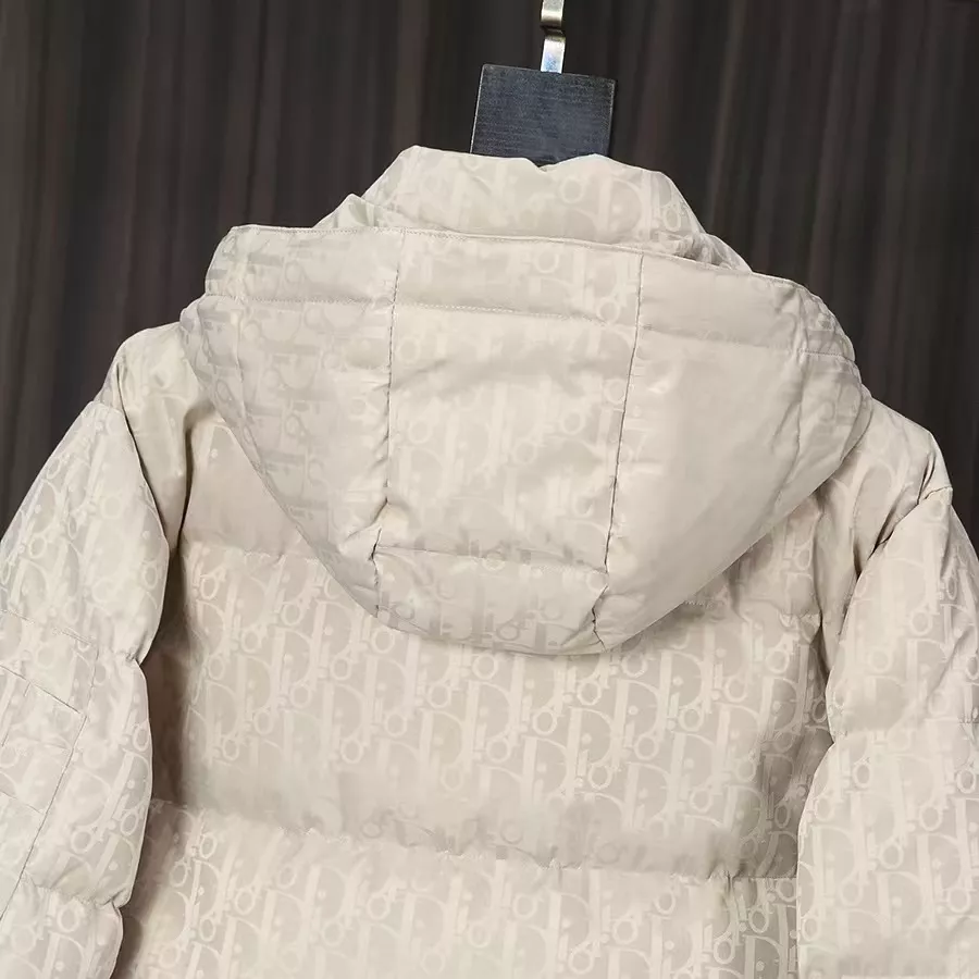 Christian Dior Down Feather Coat Long Sleeved For Men Minimalist 8406