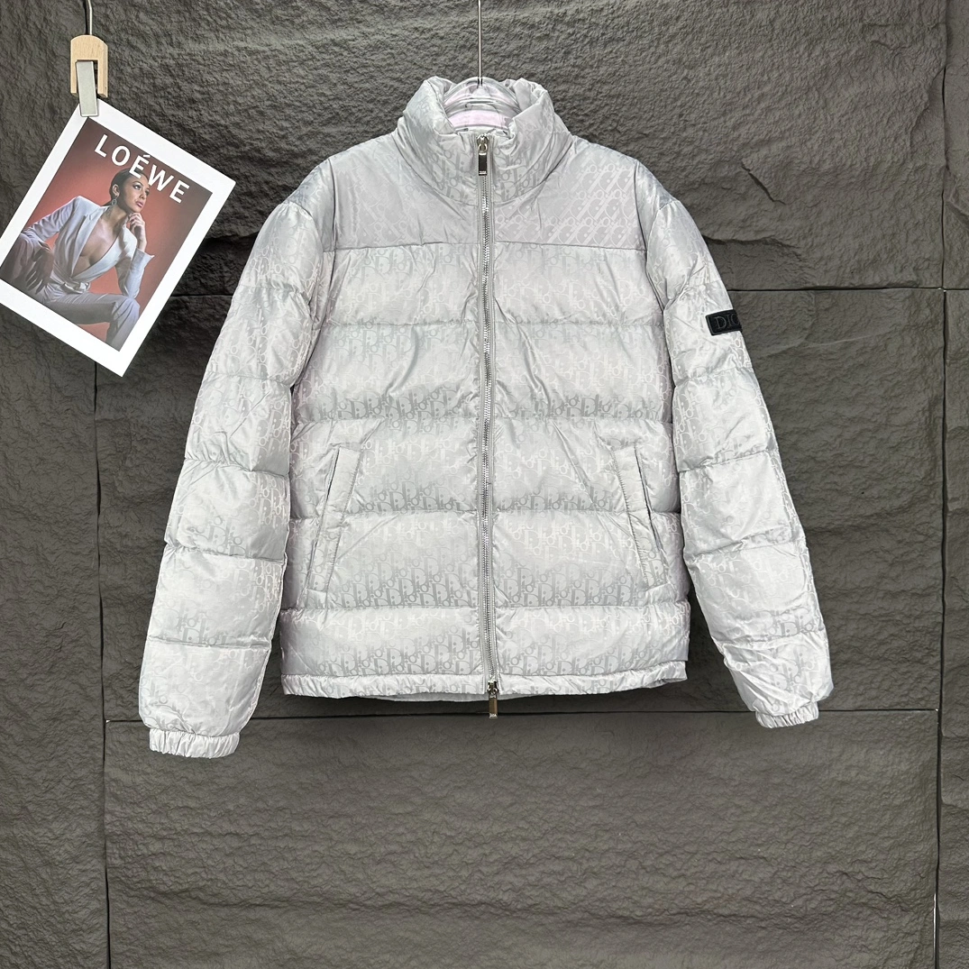 Christian Dior Down Feather Coat Long Sleeved For Unisex EyeCatching 4488