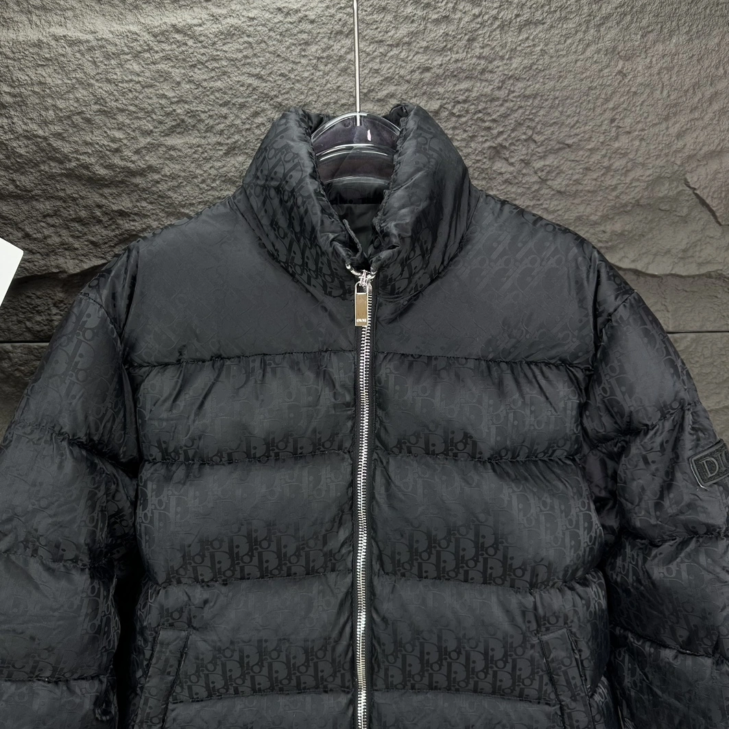 Christian Dior Down Feather Coat Long Sleeved For Unisex NewStyle 3381