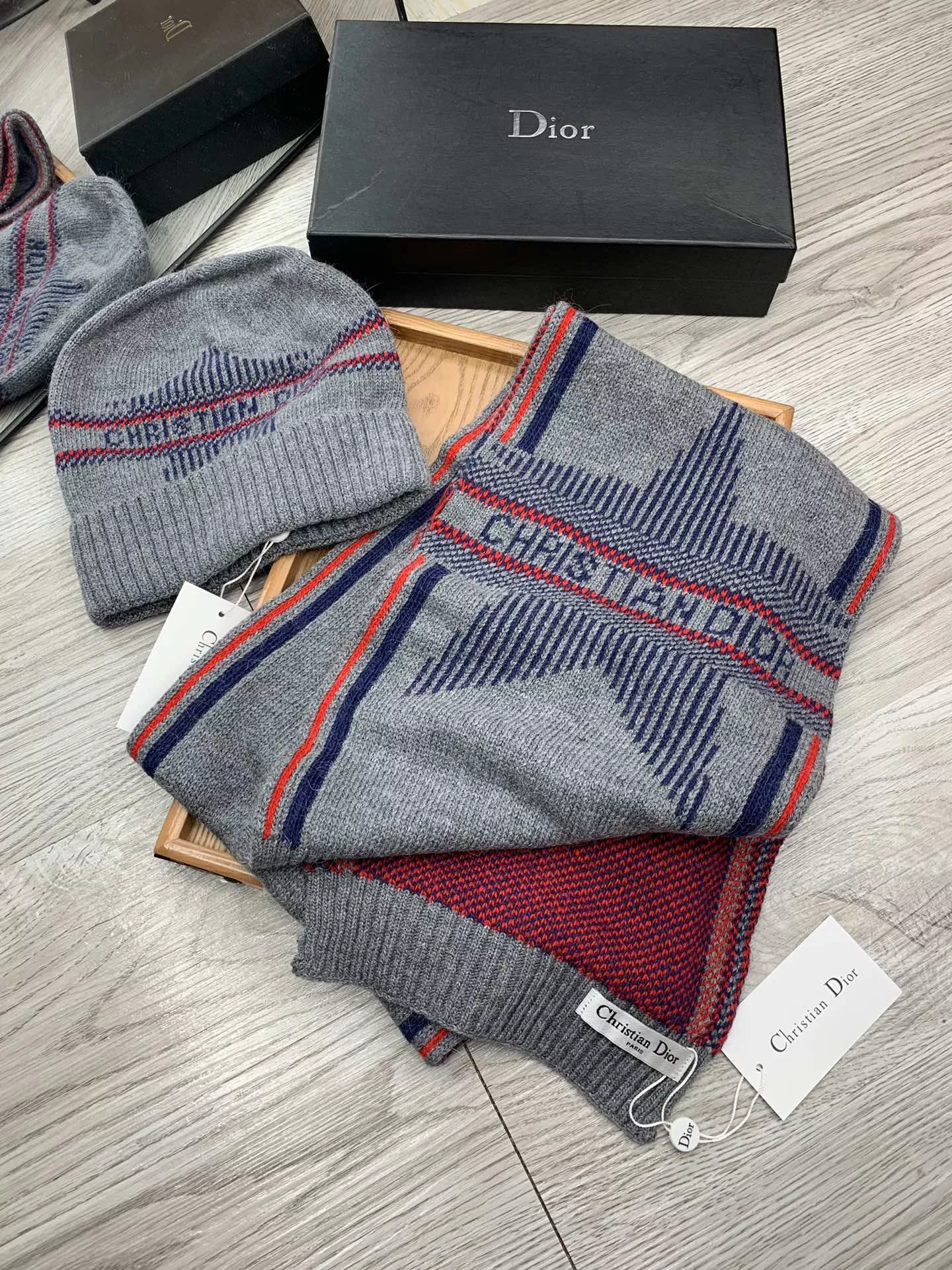 Christian Dior Hat and Scarf Set Affordable 637