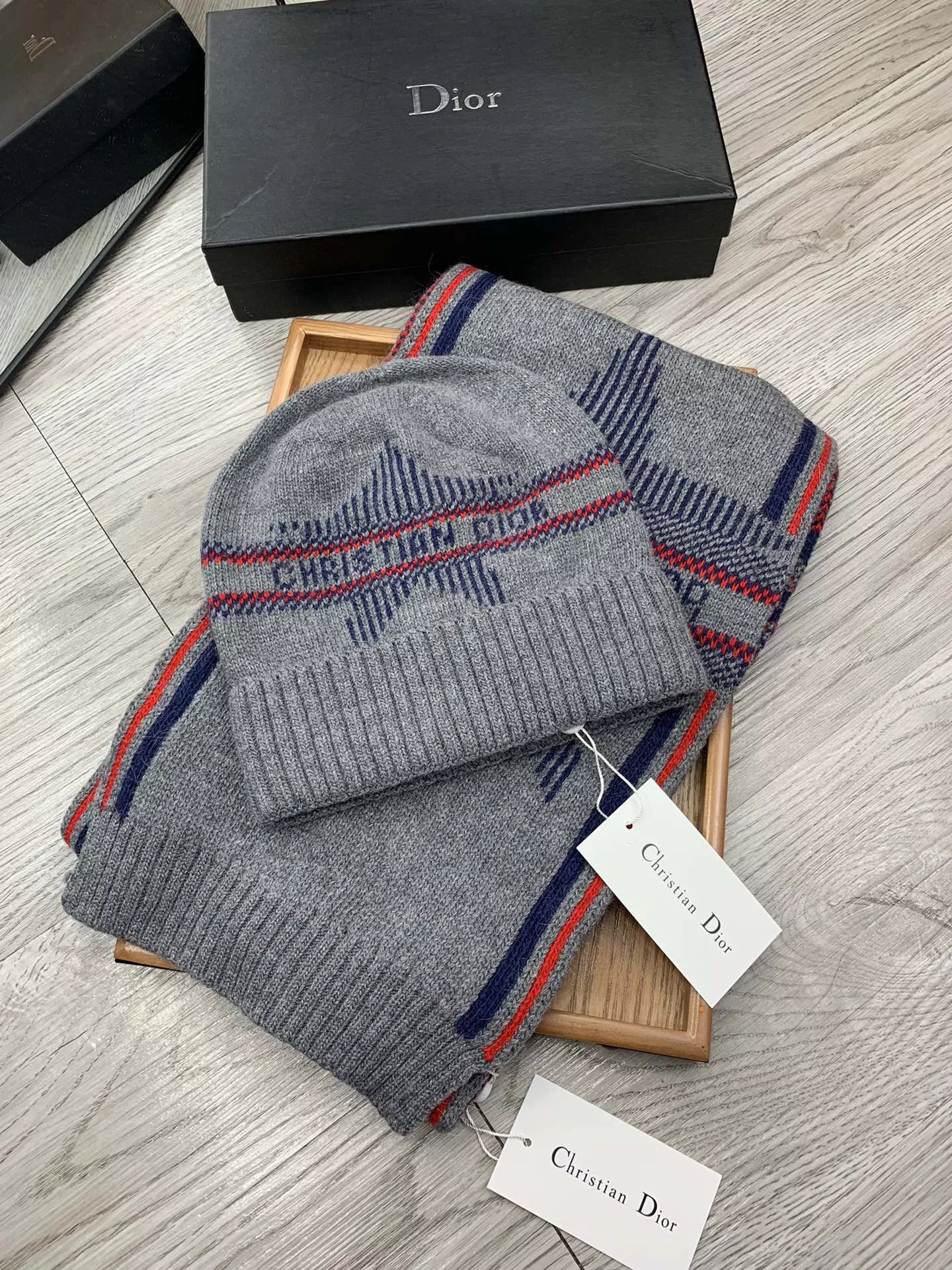 Christian Dior Hat and Scarf Set Affordable 637