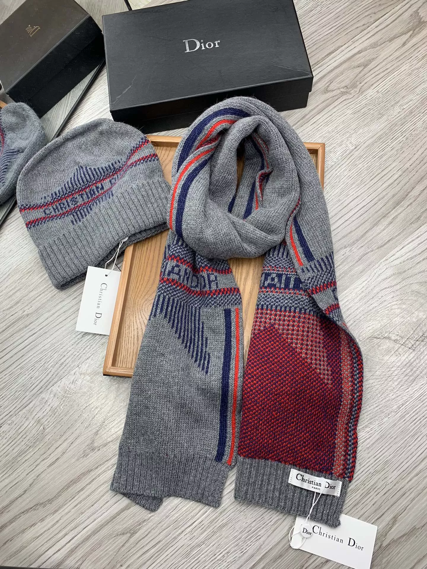 Christian Dior Hat and Scarf Set Affordable 637