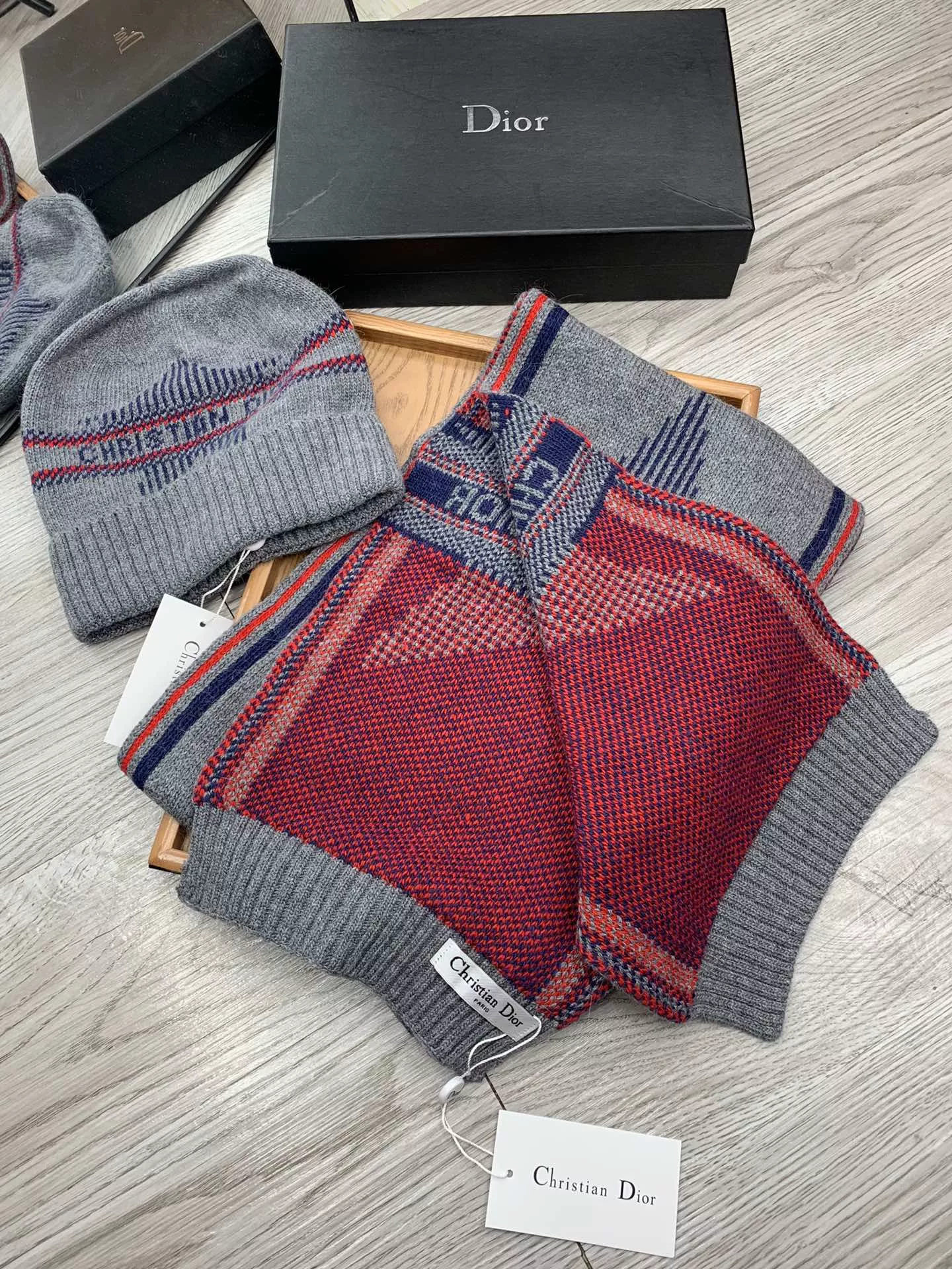 Christian Dior Hat and Scarf Set Affordable 637
