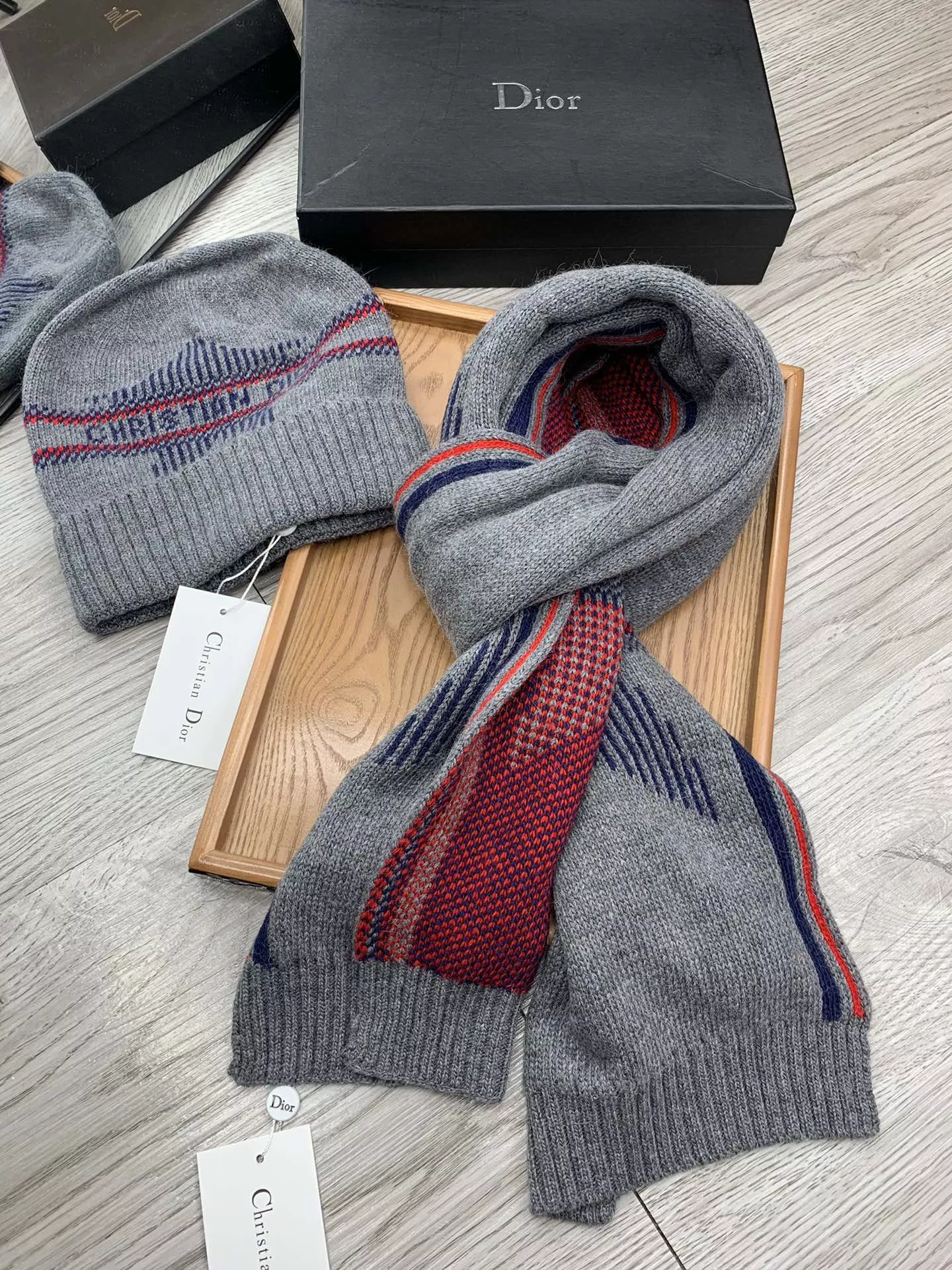 Christian Dior Hat and Scarf Set Affordable 637