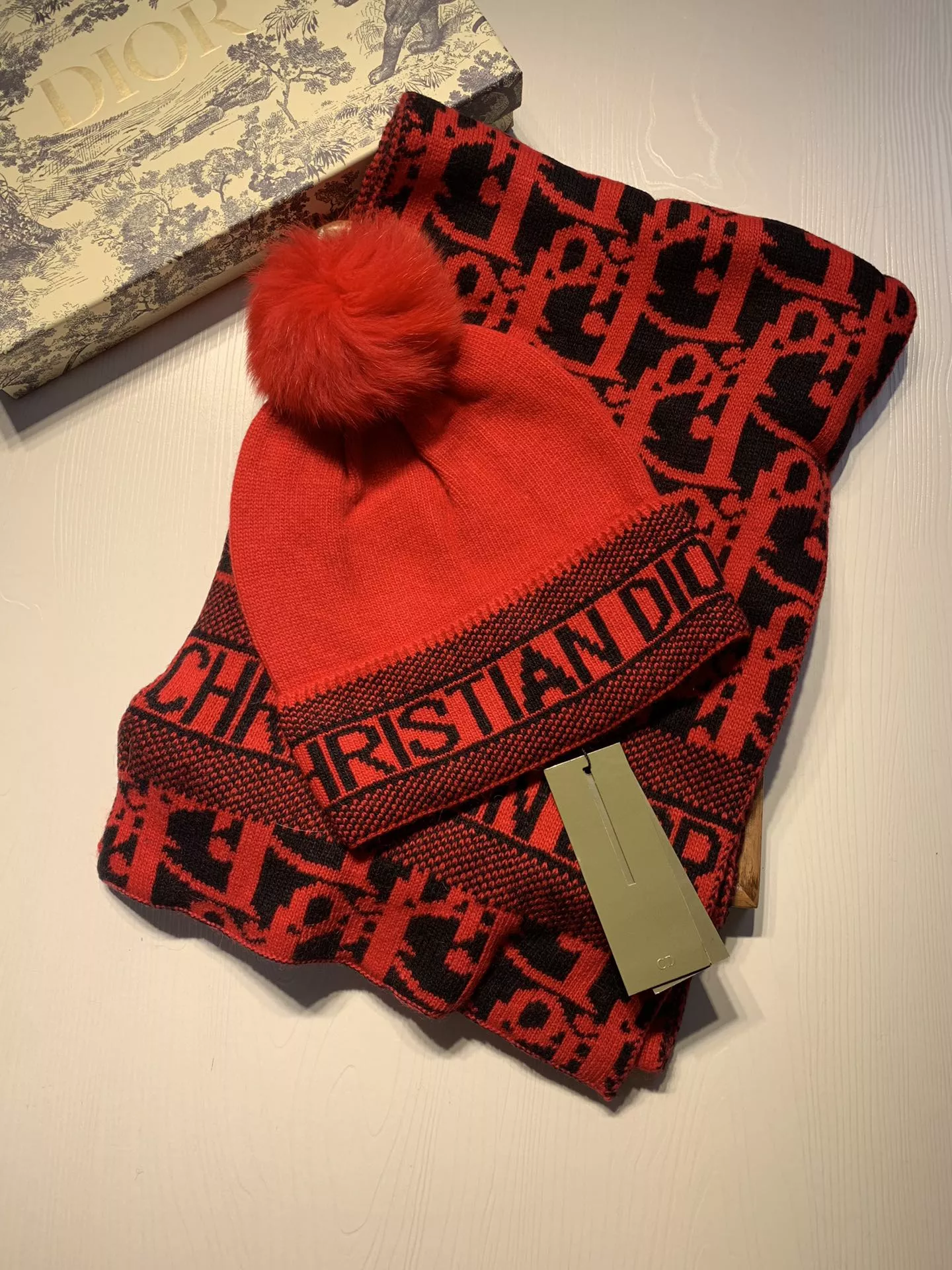 Christian Dior Hat and Scarf Set DailyWear 2543