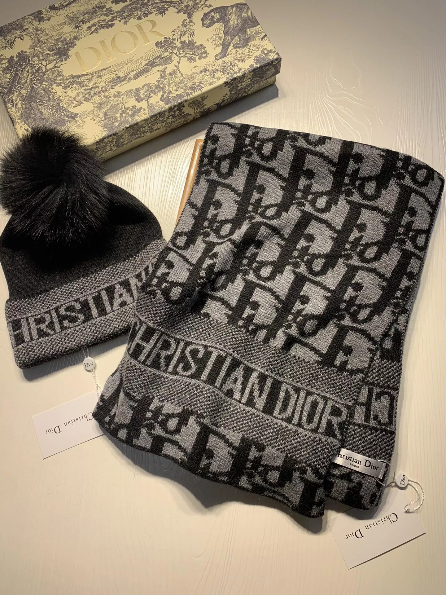 Christian Dior Hat and Scarf Set DailyWear 2714