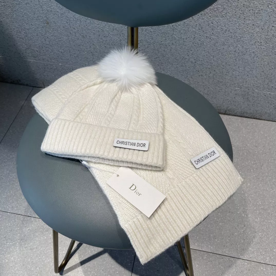 Christian Dior Hat and Scarf Set EyeCatching 9212