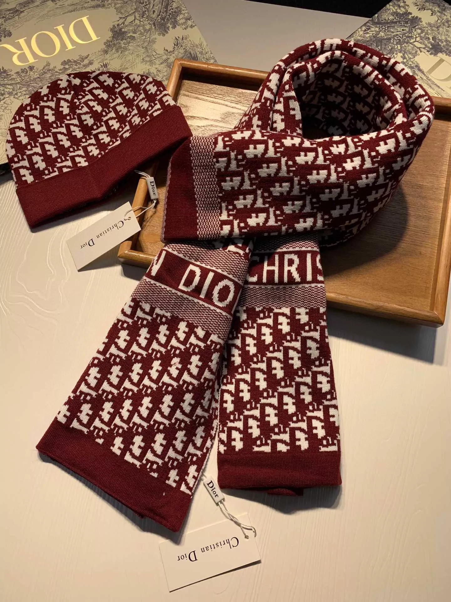 Christian Dior Hat and Scarf Set TopPick 8946